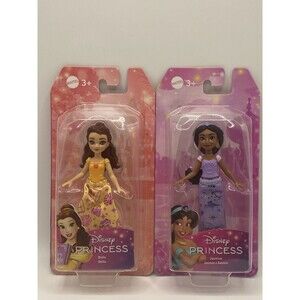 Disney Princess Belle & Jasmine Doll Lot NEW Mattel Figures Beauty Beast Aladdin
